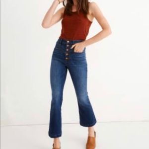 Madewell High Waisted Cropped Flare Jean